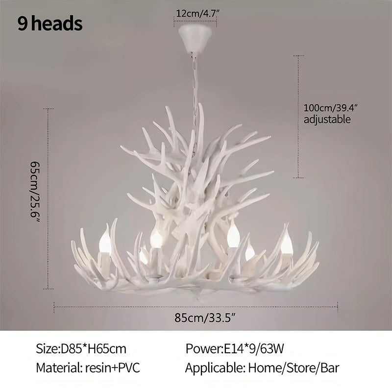 Antler Shape Resin Chandelier for Living Room | Desfino
