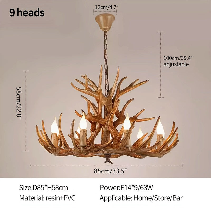 Antler Shape Resin Chandelier for Living Room | Desfino
