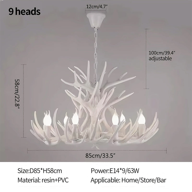 Antler Shape Resin Chandelier for Living Room | Desfino