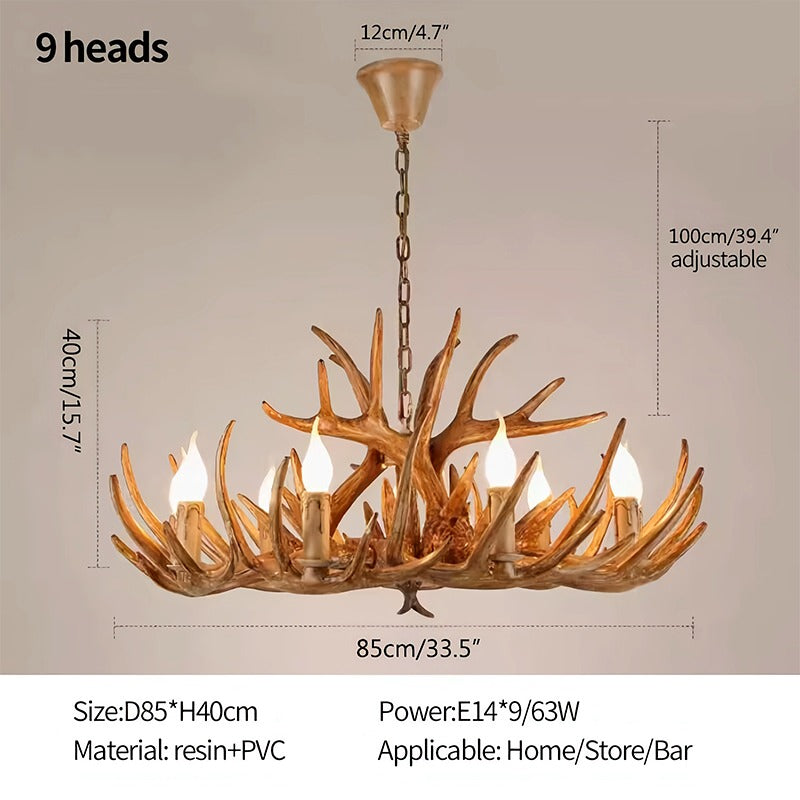 Antler Shape Resin Chandelier for Living Room | Desfino