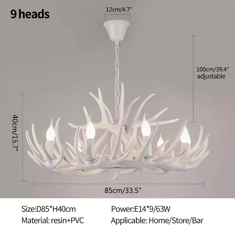 Antler Shape Resin Chandelier for Living Room | Desfino