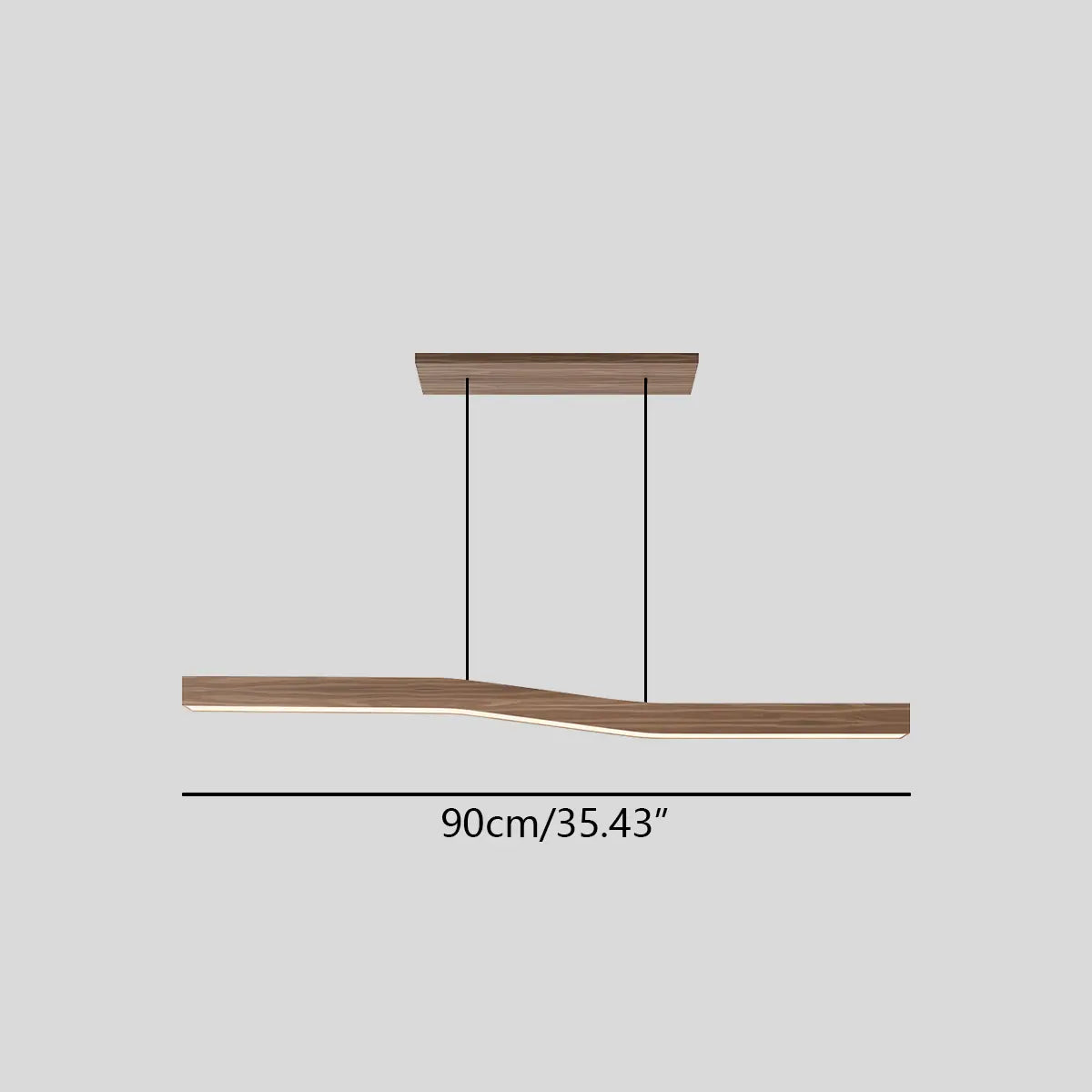 Woodgrain Linear Pendant Light for Kitchen | Desfino