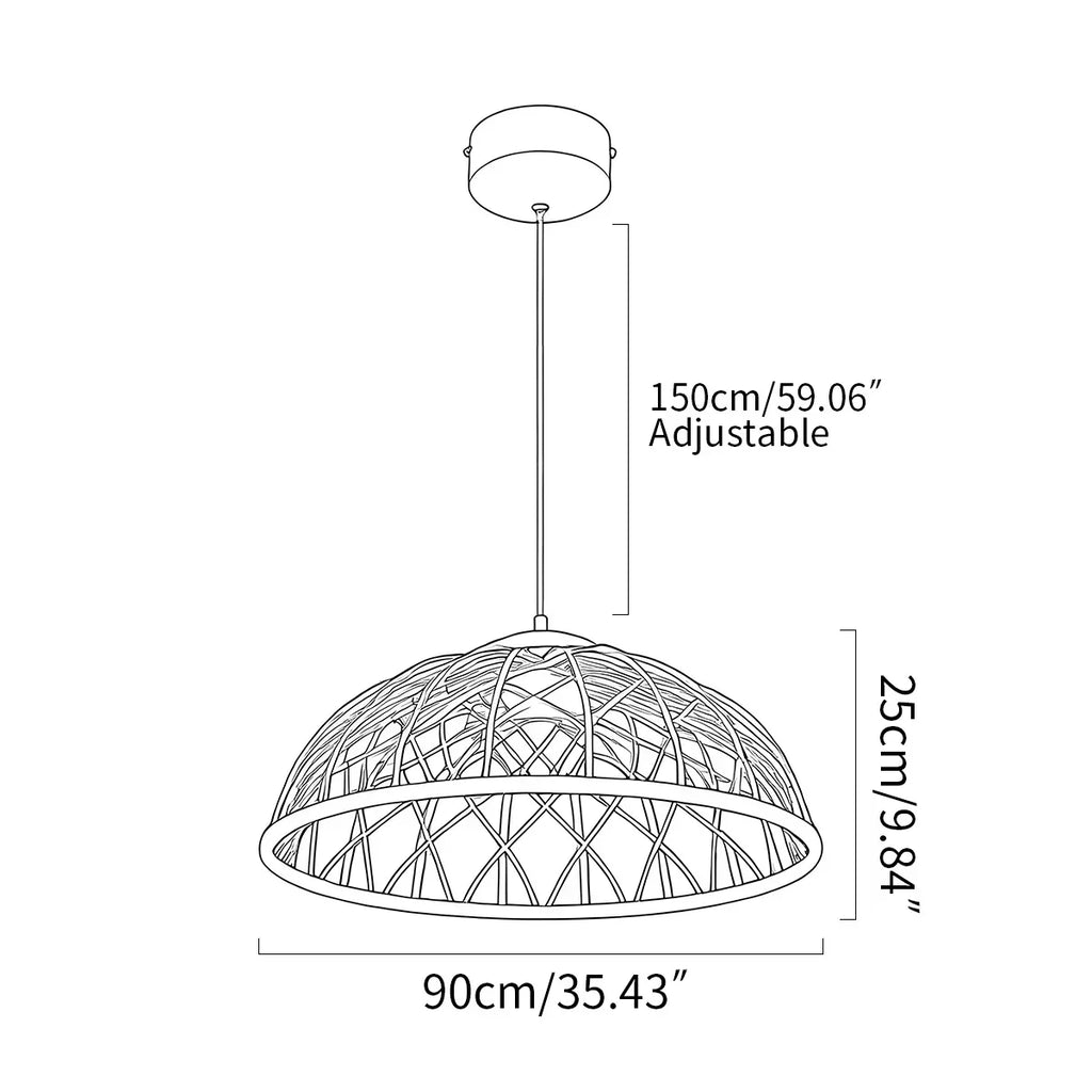 Modern Woven Mesh Art Pendant Light | Desfino