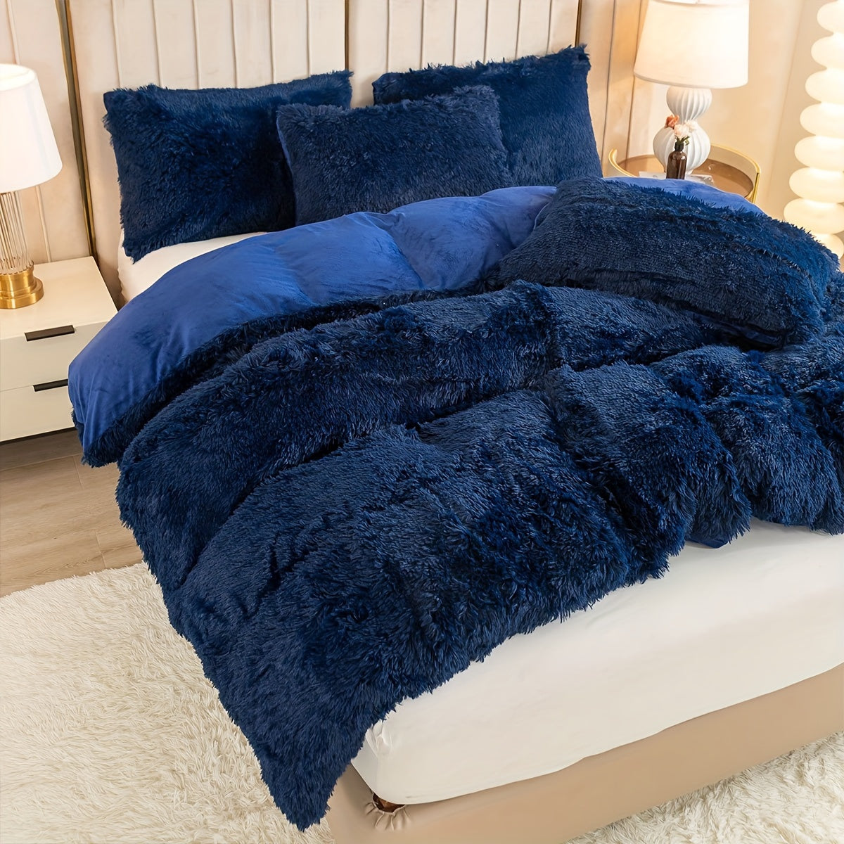 Juego de ropa de cama de felpa Velora de 3 piezas — Comodidad ultrasuave para todas las estaciones - Desfino