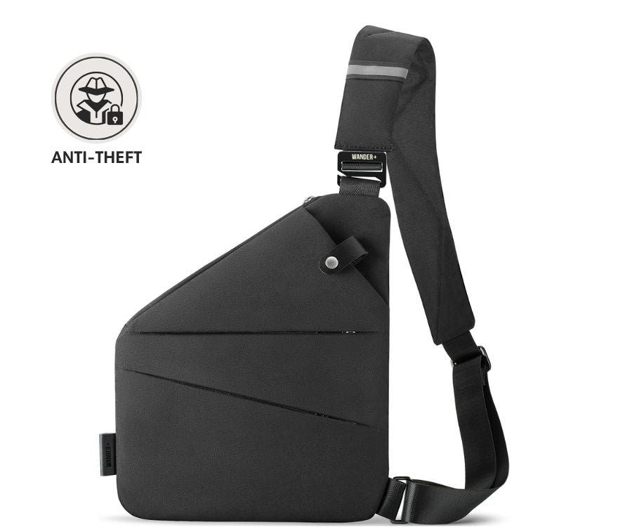 Slim Anti-Theft Travel Bag — Front Carry, Hidden Zippers, Storage - Desfino