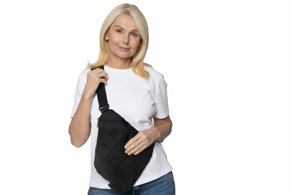 Slim Anti-Theft Travel Bag — Front Carry, Hidden Zippers, Storage - Desfino