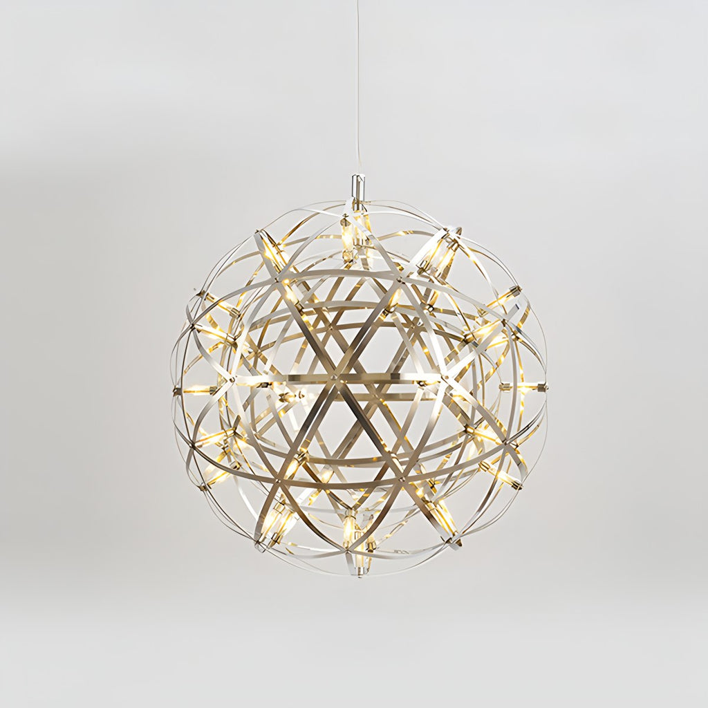Silver Fire Ball Pendant Light for Dining Room | Desfino