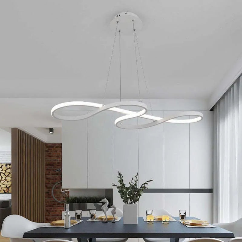 36 W LED-pendellampa i aluminium — 75 cm lång, 23 cm bred - Desfino
