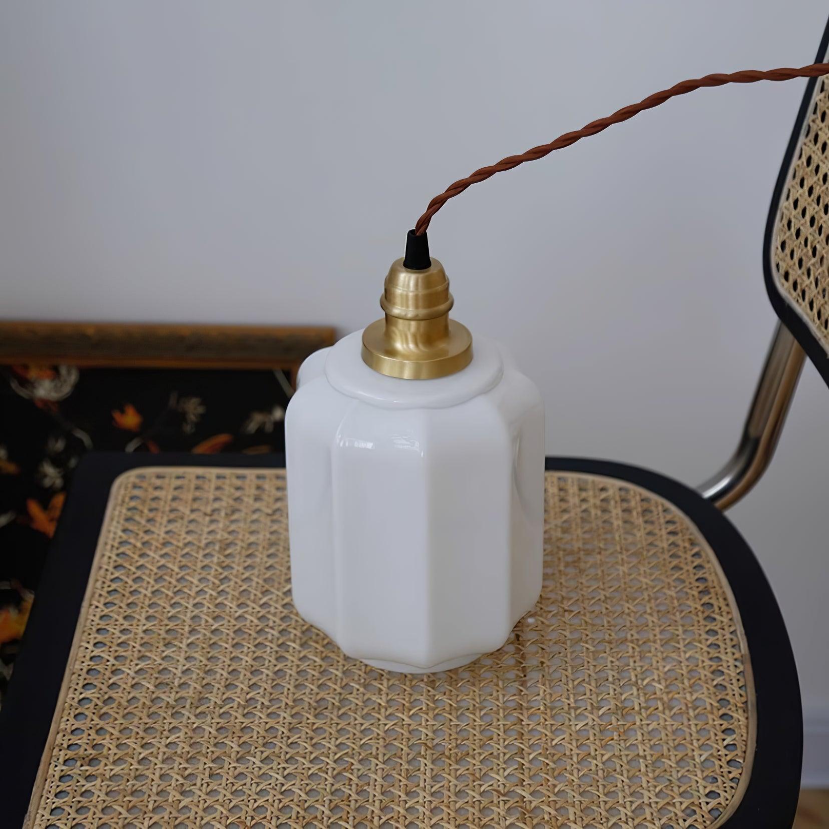 Henry Pendant Lamp — White Glass Shade