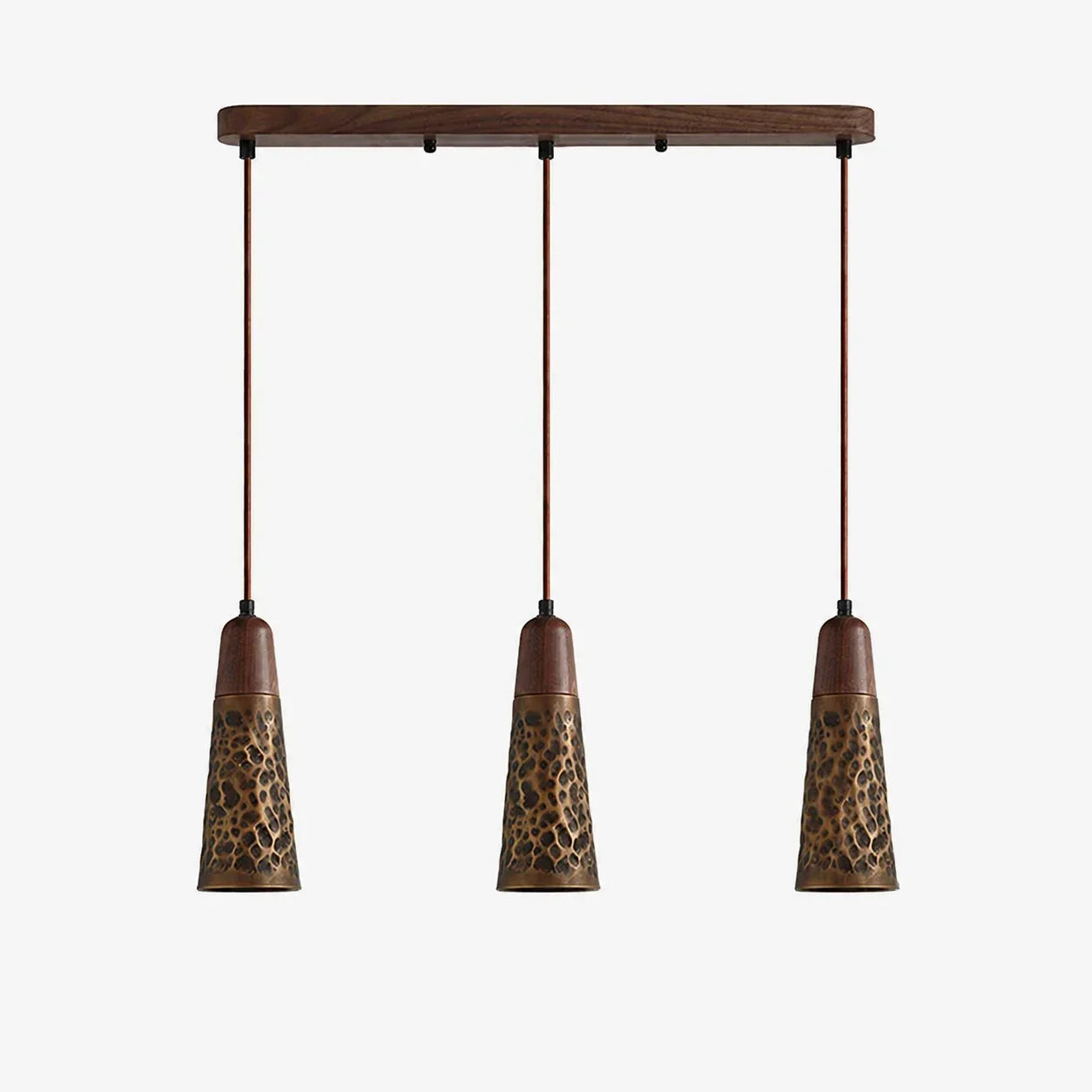 Industrial Hammered Copper Pendant Light