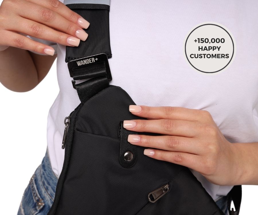 Slim Anti-Theft Travel Bag — Front Carry, Hidden Zippers, Storage - Desfino