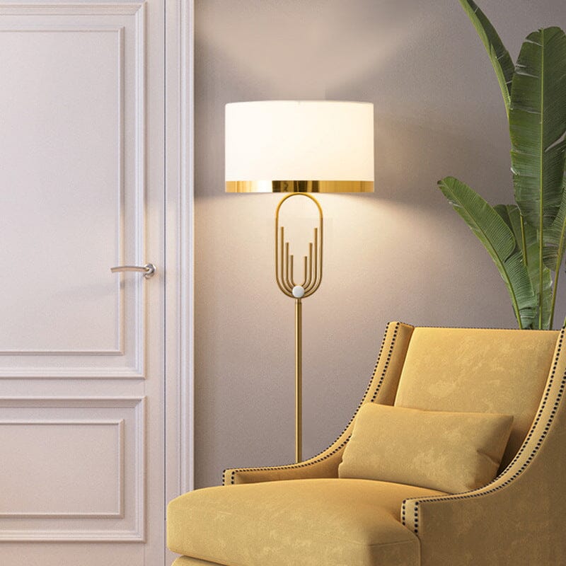 Aurelia Art Deco Floor Lamp, Gold Finish