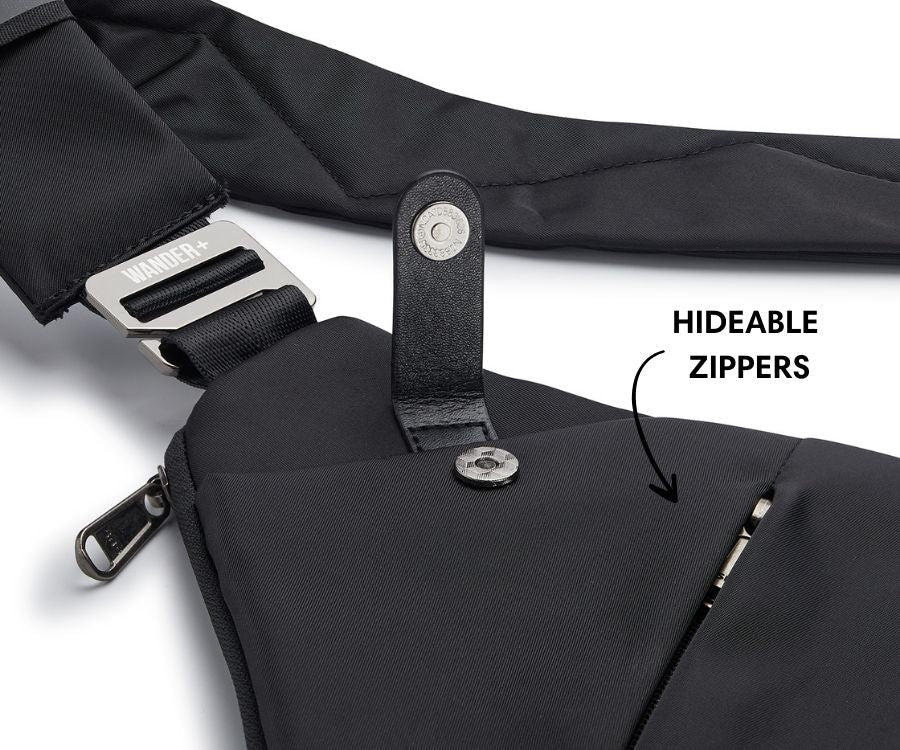 Slim Anti-Theft Travel Bag — Front Carry, Hidden Zippers, Storage - Desfino
