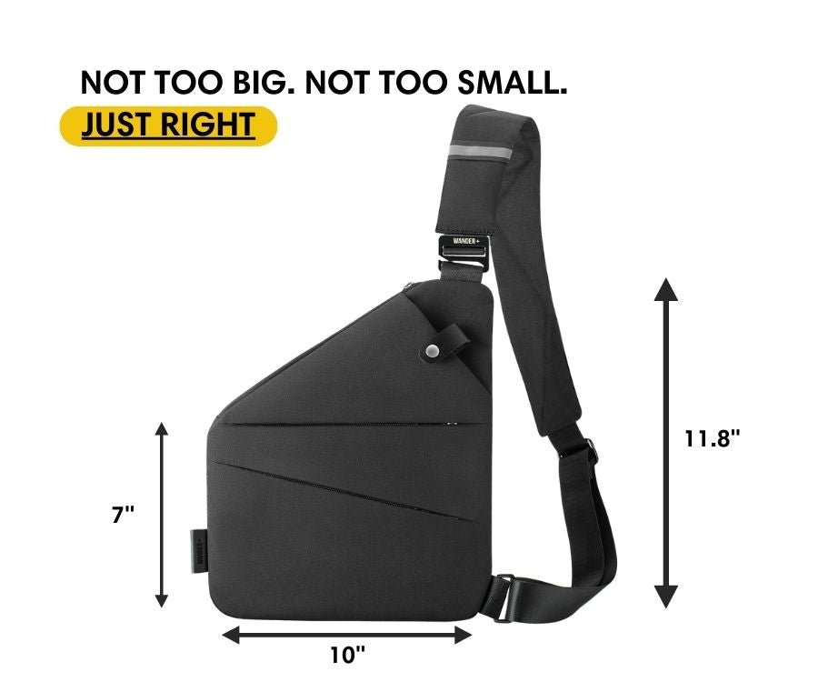 Slim Anti-Theft Travel Bag — Front Carry, Hidden Zippers, Storage - Desfino