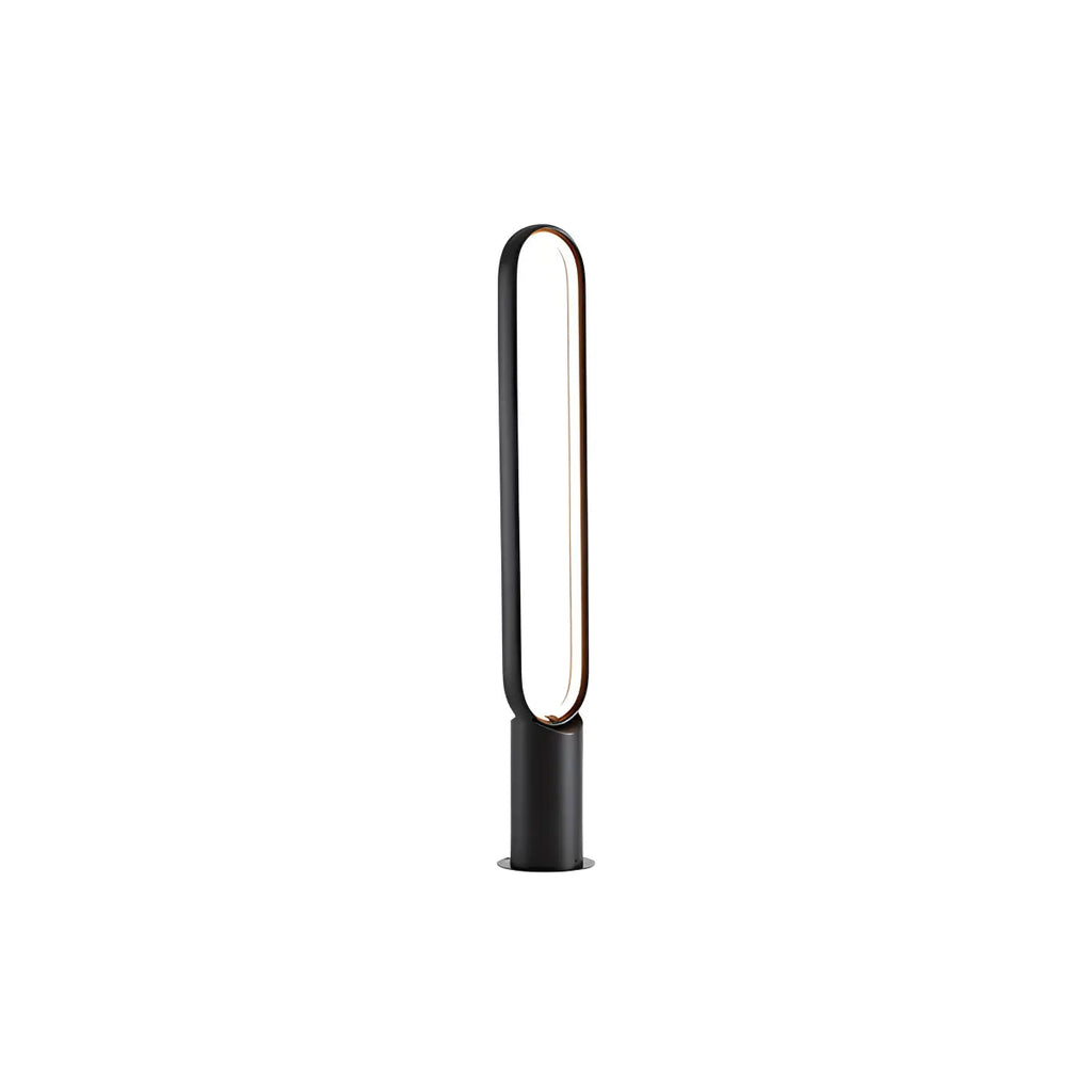 Outdoor Black Oval LED Lawn Light | Desfino