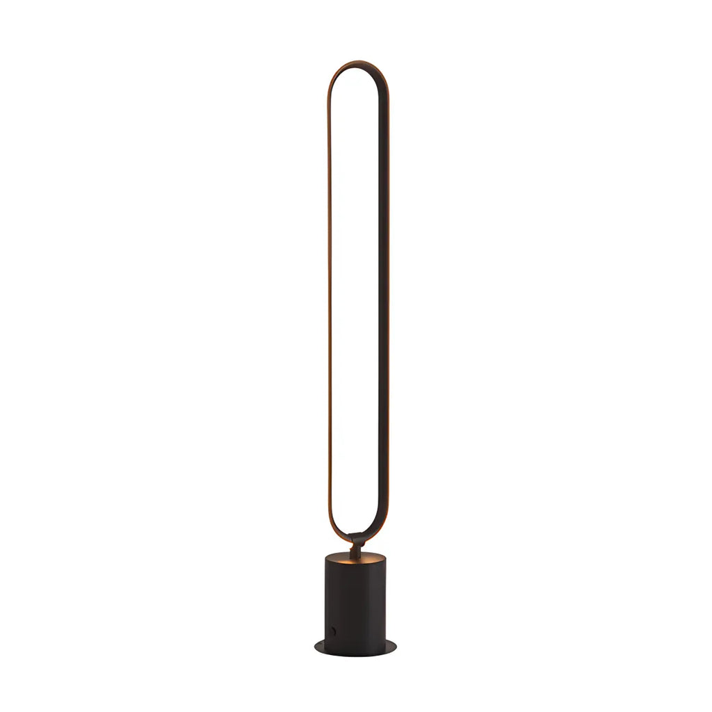 Outdoor Black Oval LED Lawn Light | Desfino