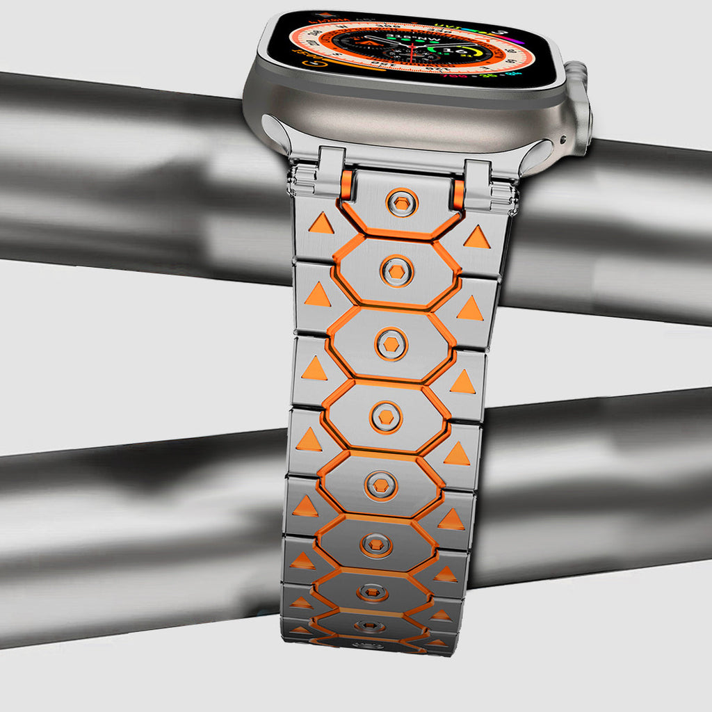 Sześciokątny tytanowy pasek ogniwowy Vantira do Apple Watch - Desfino