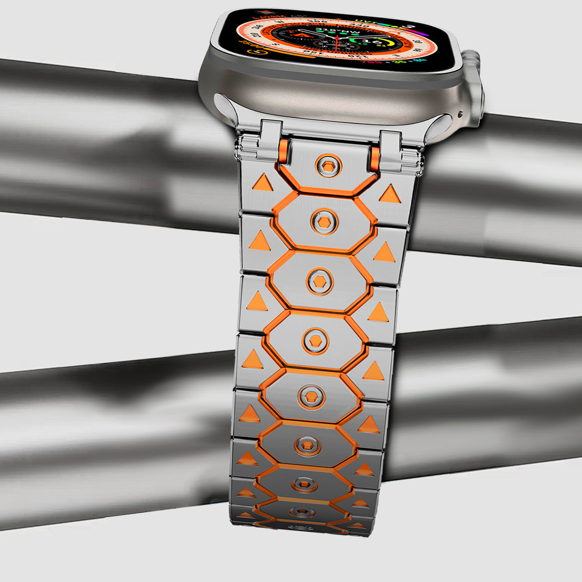 Sześciokątny tytanowy pasek ogniwowy Vantira do Apple Watch - Desfino