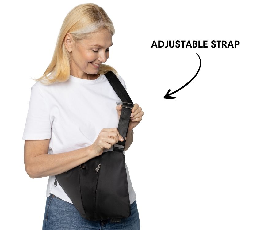 Slim Anti-Theft Travel Bag — Front Carry, Hidden Zippers, Storage - Desfino