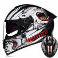 Casque de moto intégral LVS-701 — chaleur hivernale, double visière - Desfino