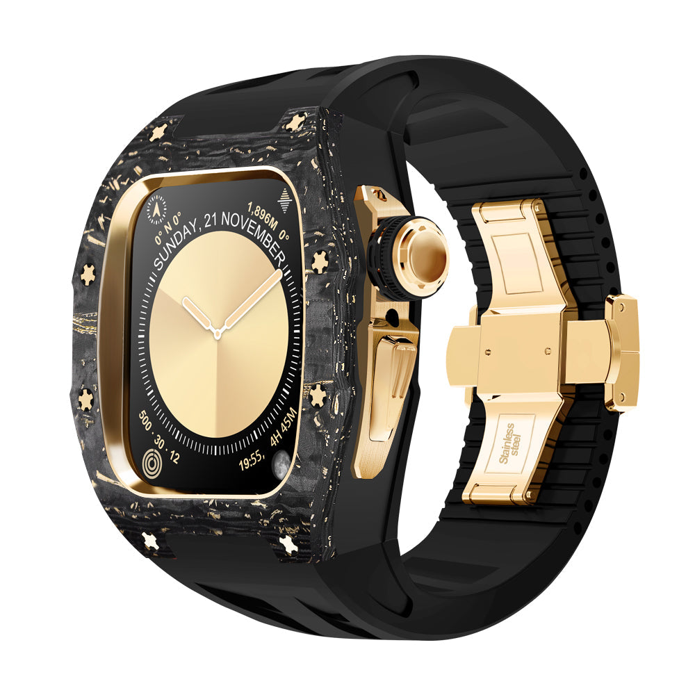 NovaCarb S10 Titanium Carbon Fiber Apple Watch Retrofit Kit - Desfino