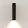 Nowoczesna czarna wisząca lampa rurowa z aluminium do kuchni - Desfino