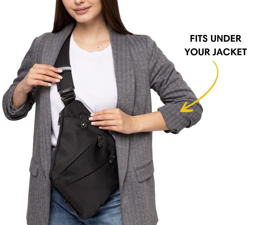 Slim Anti-Theft Travel Bag — Front Carry, Hidden Zippers, Storage - Desfino