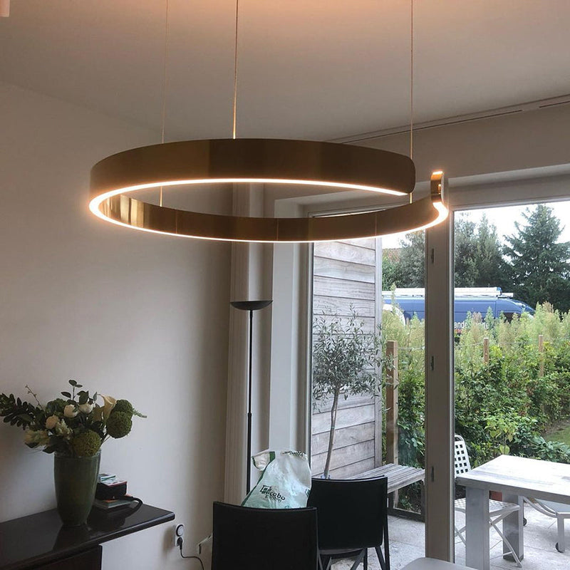 Candeeiro Suspenso LED Redondo LumaCircle — Design Moderno Ajustável - Desfino