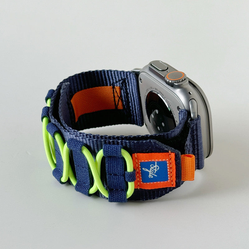 Kirra pleciony nylonowy pasek do zegarka Apple Watch — regulowany pasek 26 mm - Desfino