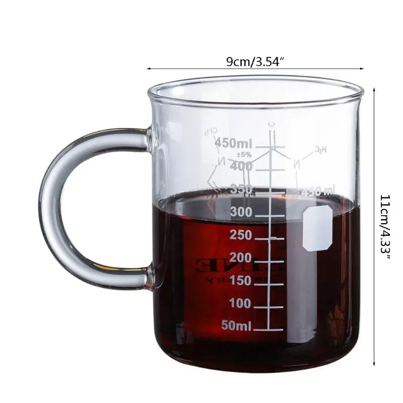 Cană de laborator Quellon cu moleculă de cofeină — cadou pentru iubitorii de cafea - Desfino