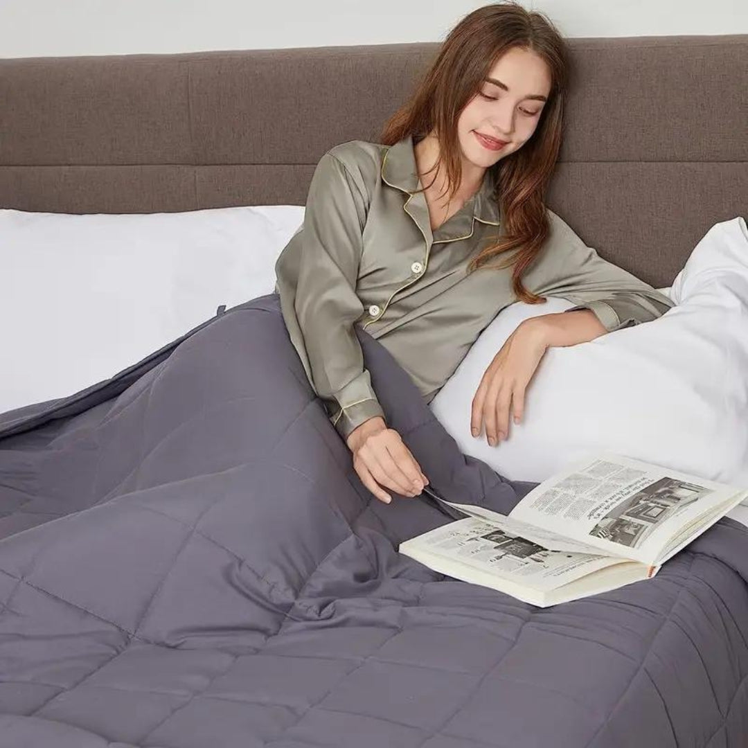 Manta con peso CalmNest — soporte de presión táctil profunda distribuida uniformemente - Desfino