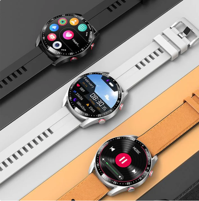 LumaPulse Pro-smartklocka — vattentät, EKG, SpO2 och Bluetooth-samtal - Desfino