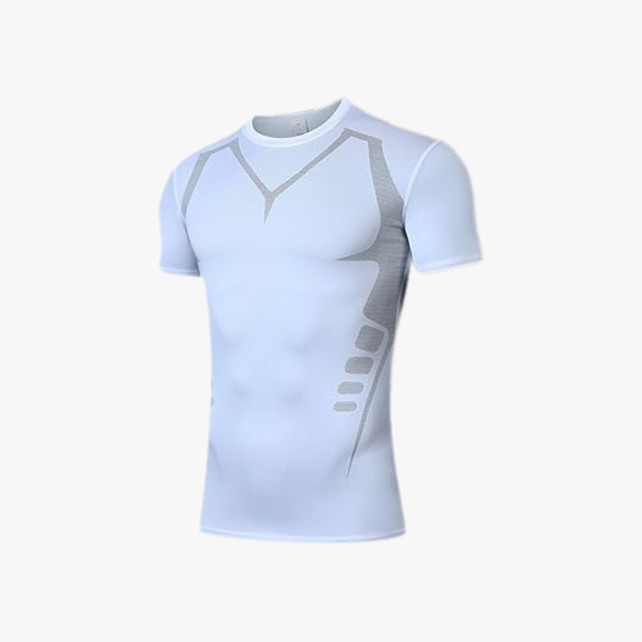 Men's Ionic Compression Short-Sleeve T-Shirt — Contour Shaping, Low-Profile Fit
