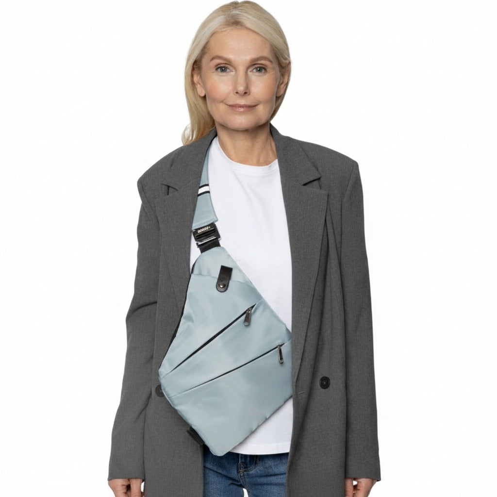 Slim Anti-Theft Travel Bag — Front Carry, Hidden Zippers, Storage - Desfino