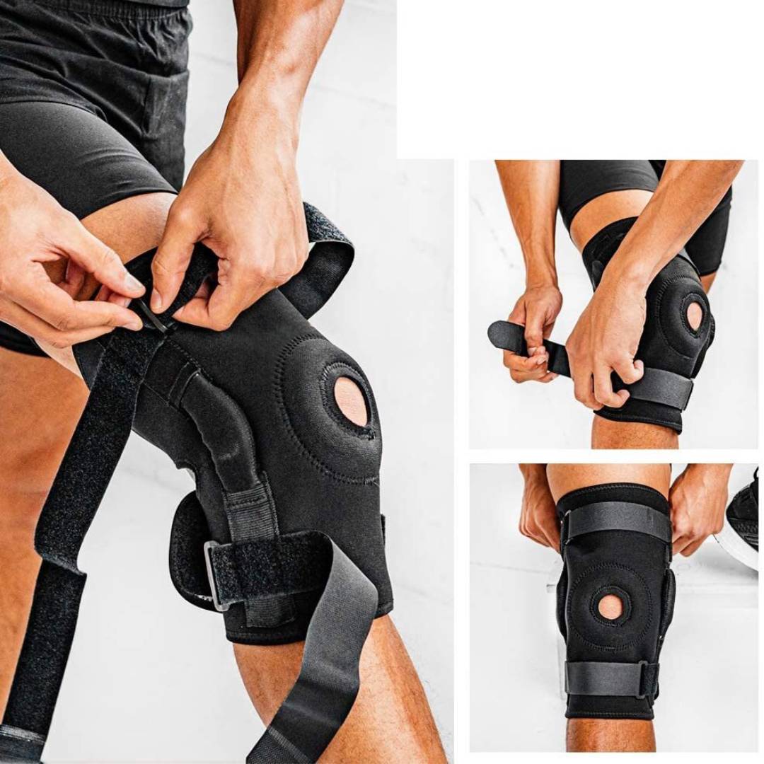 OrthoSustain Open-Patella ACL Knee Brace — Dual Hinges, Straps - Desfino