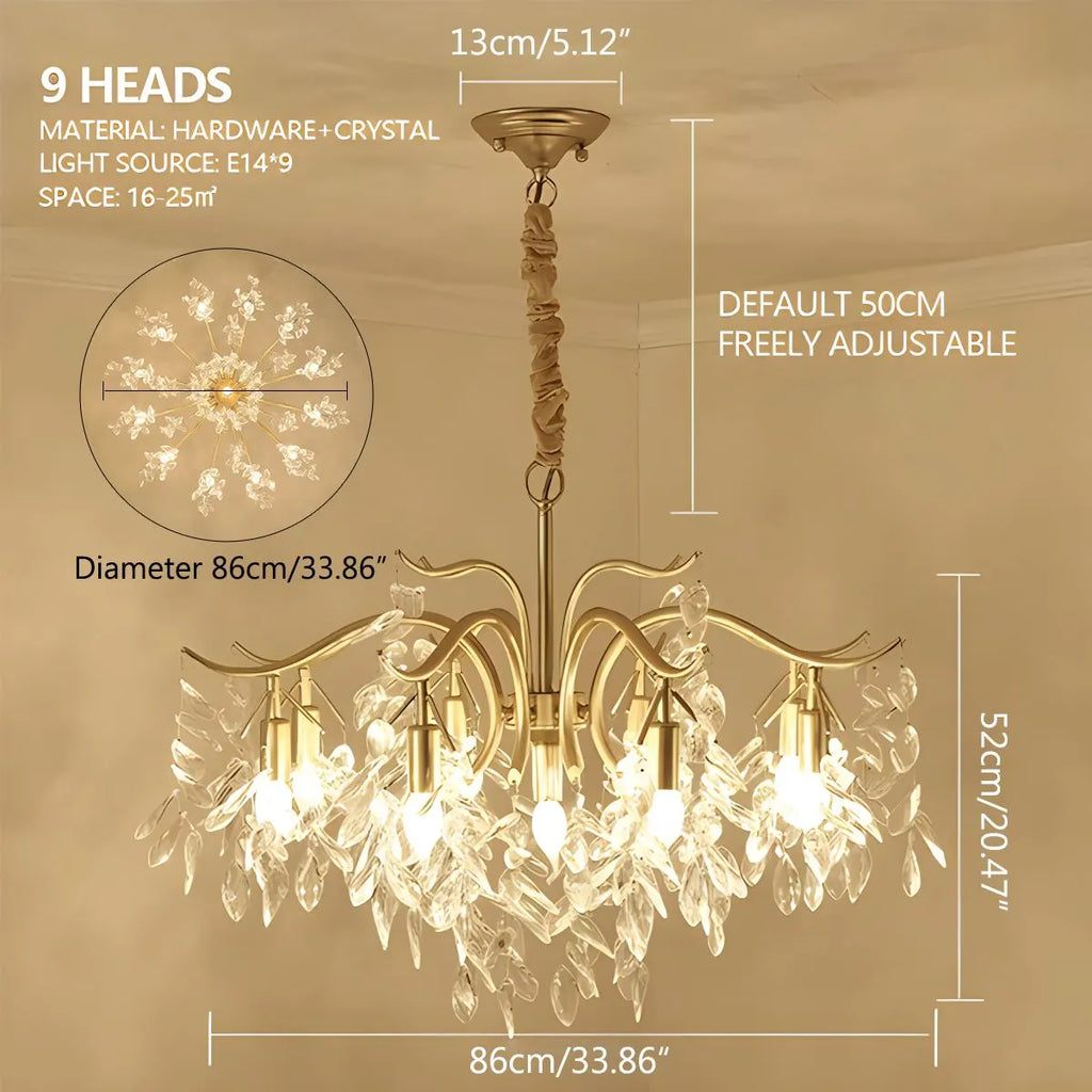 French Light Luxury Crystal Chandelier | Desfino
