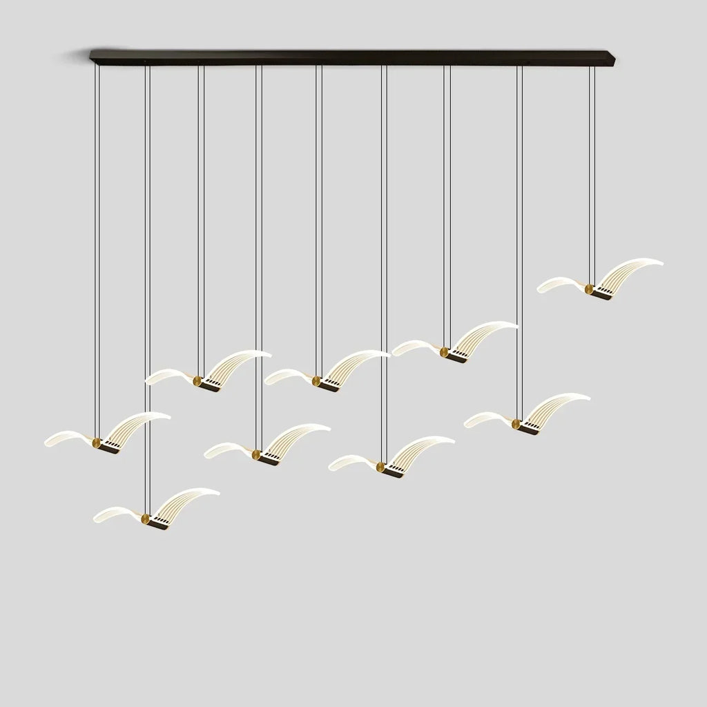 Light Luxury Art Seagull Pendant Lamp for Living Room | Desfino