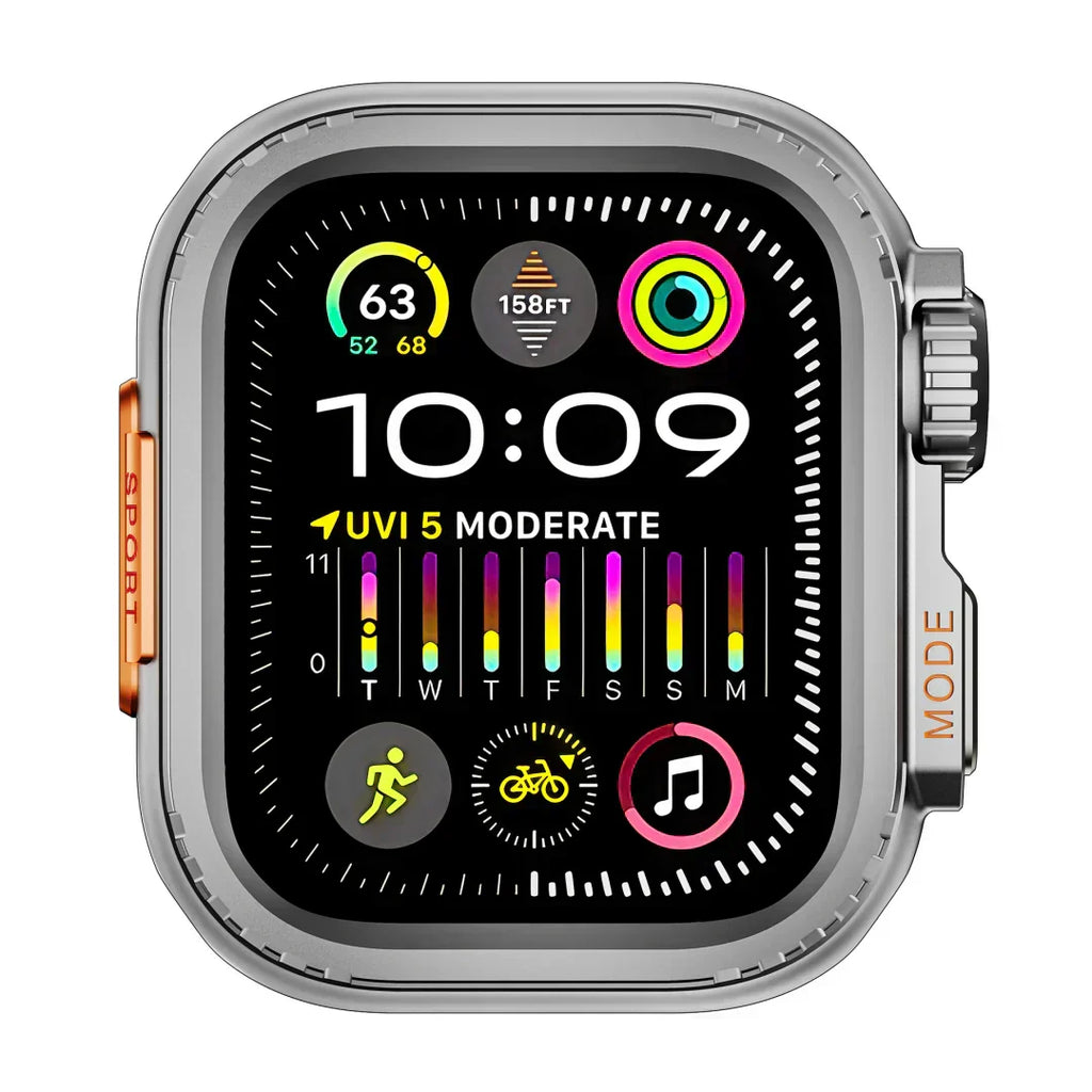 מגן קשיח ל־Apple Watch מבית AeroGuard — סגסוגת אלומיניום מלאה