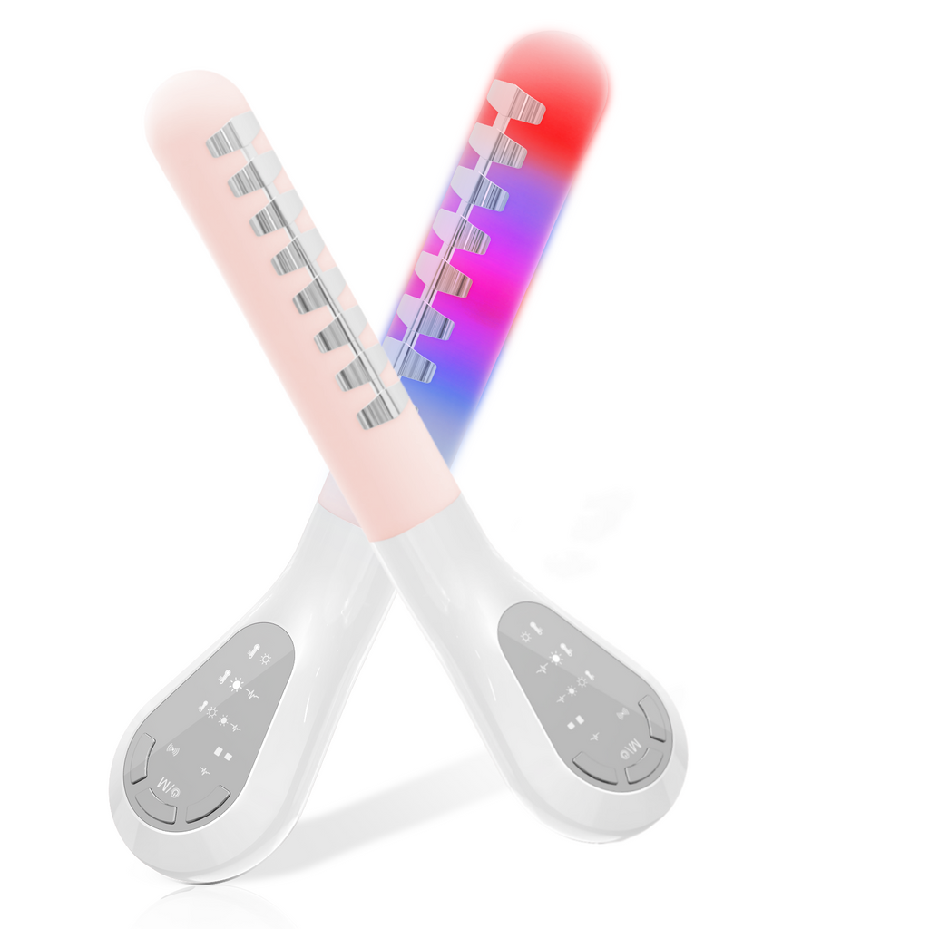 Wellness Wand — Luce rossa/blu, vibrazione regolabile, timer da 35 minuti - Desfino