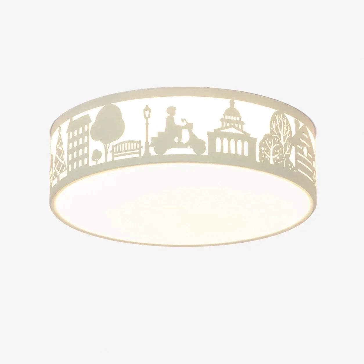 Deckenleuchte mit hohler Silhouette und LED-Vollspektrumlicht – flächenbündiges Design