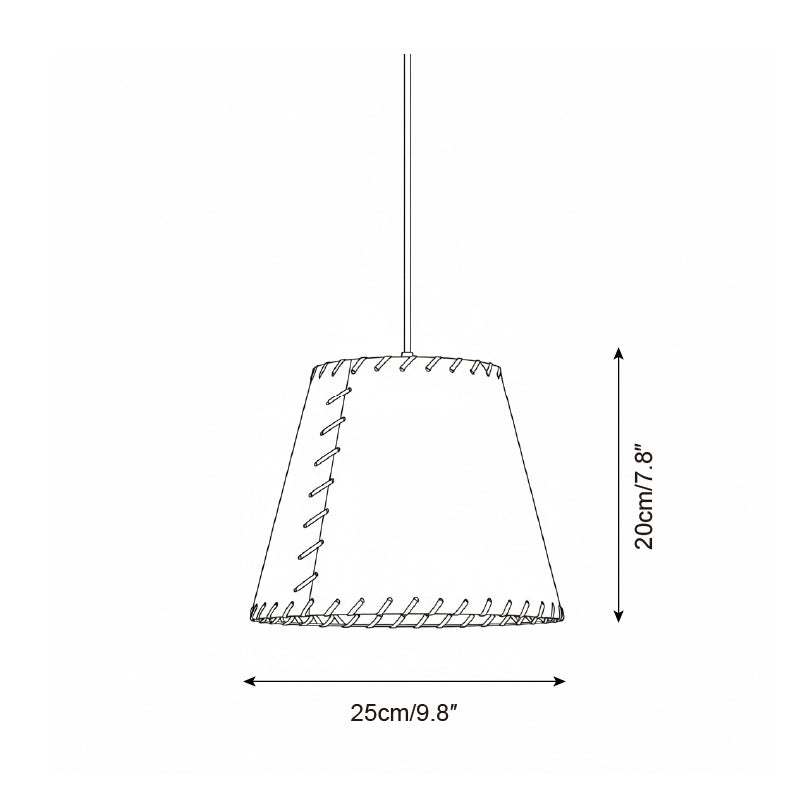 Hemline Pendant Lamp — Stitched Edge Shade