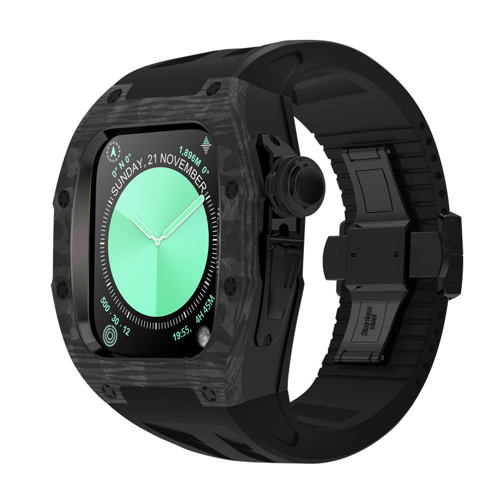 AuroraCarbon S10-retrofitkit voor Apple Watch met titaniumaccenten - Desfino