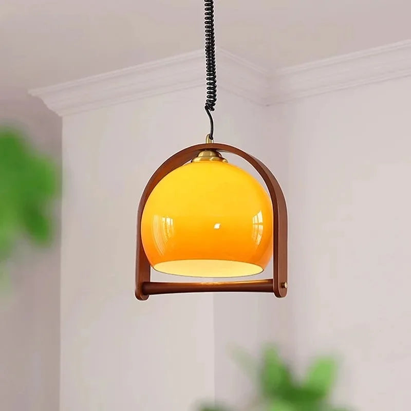 Rivara pendellampe i tre — vintage lampe til spisestue og kjøkken - Desfino