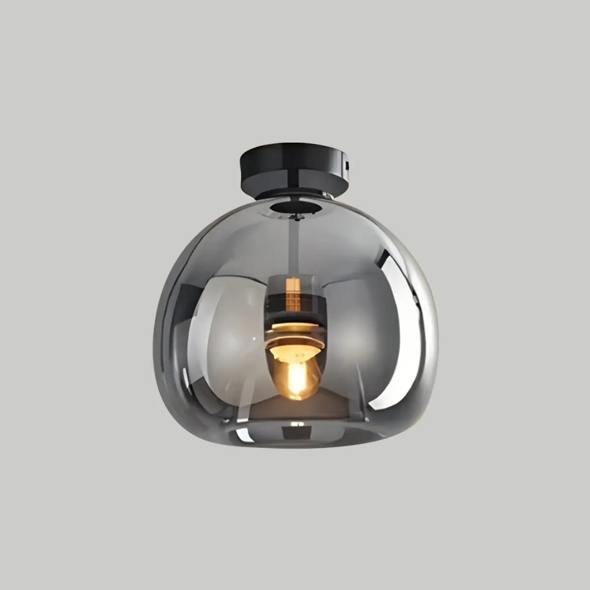 Vintage Glass Semi-Flush Ceiling Light for Entryway | Desfino