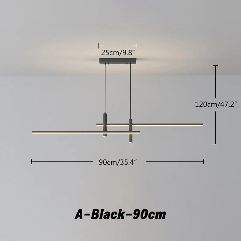Modern Minimalist Linear LED Pendant Light | Desfino