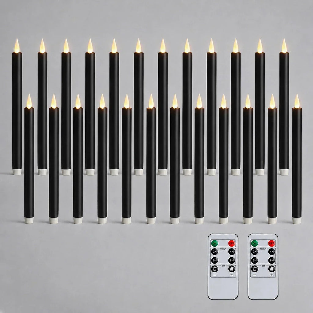 Flameless Taper Candle 24 Pack × 16 | Desfino