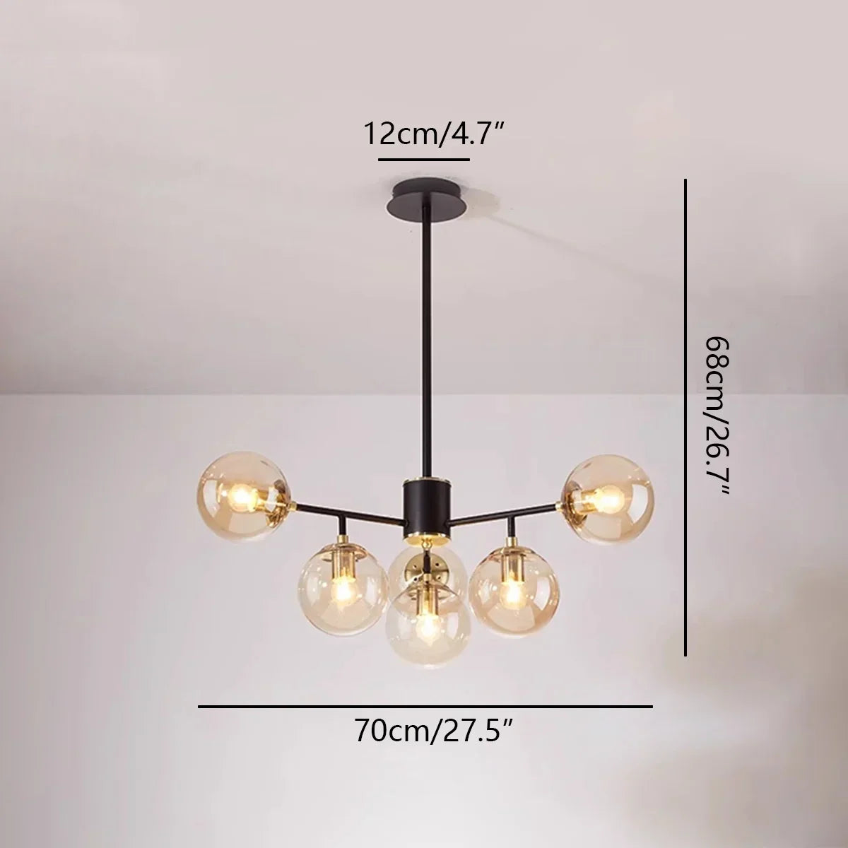 Camilla Glass Chandelier for Living Room | Desfino