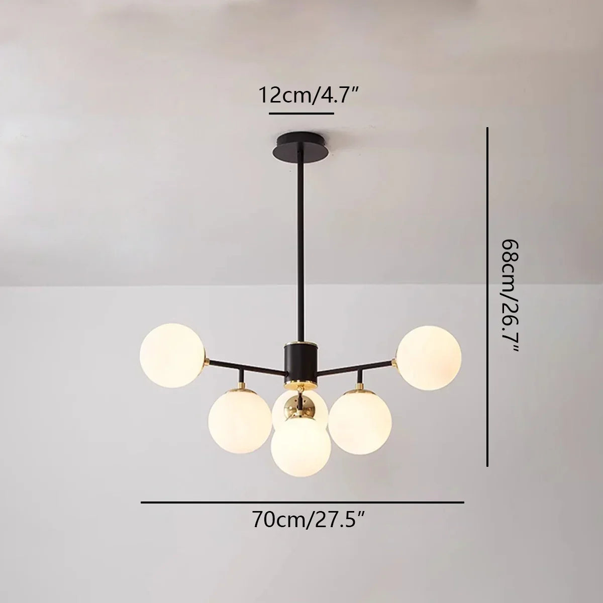 Camilla Glass Chandelier for Living Room | Desfino