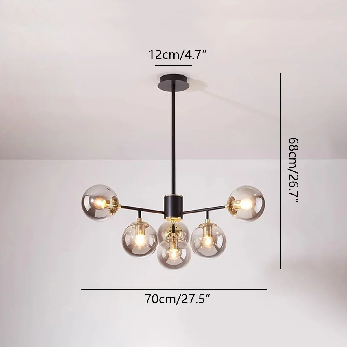 Camilla Glass Chandelier for Living Room | Desfino