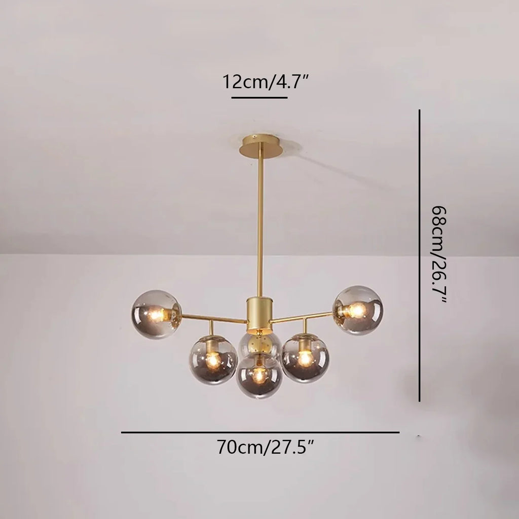 Camilla Glass Chandelier for Living Room | Desfino